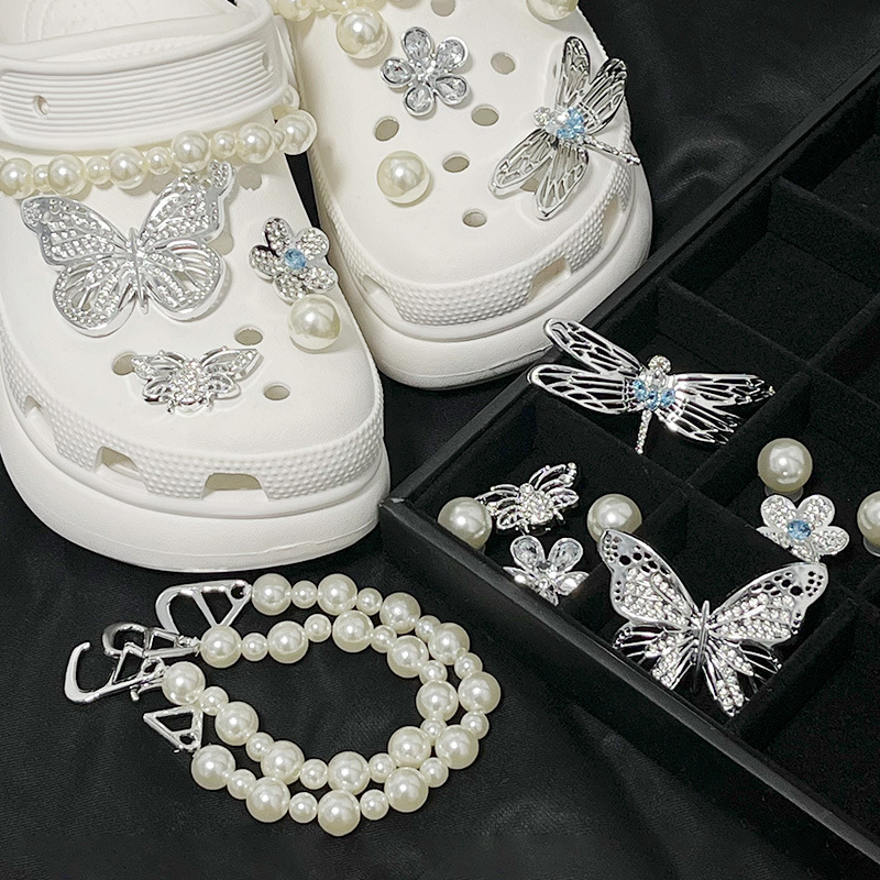 洞靴アクセサリー女性装飾diy靴ボタン智必星靴花靴飾りセットバックルネット赤高級感靴花