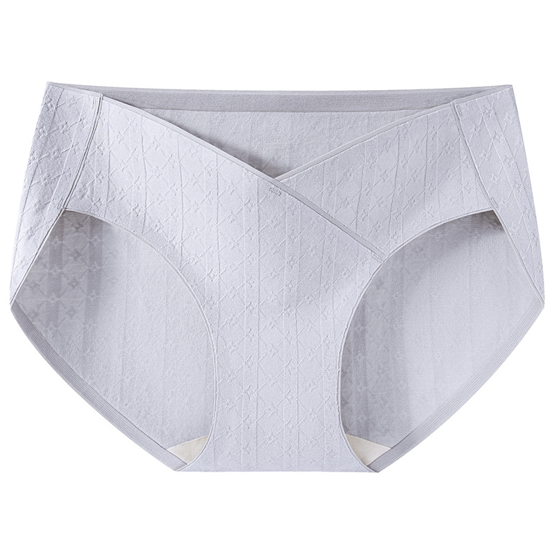 Nuevas mujeres embarazadas 7A entrepierna de algodón antibacteriano especial para el embarazo medio y tardío, cintura baja transpirable transpirable, ropa interior jacquard para mujer image 9