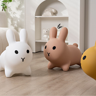 Nordic Animal Seat Small Stool Household Internet Popular Creative Children's Living Room Cartoon Cute Rabbit Shoe Changing Stool