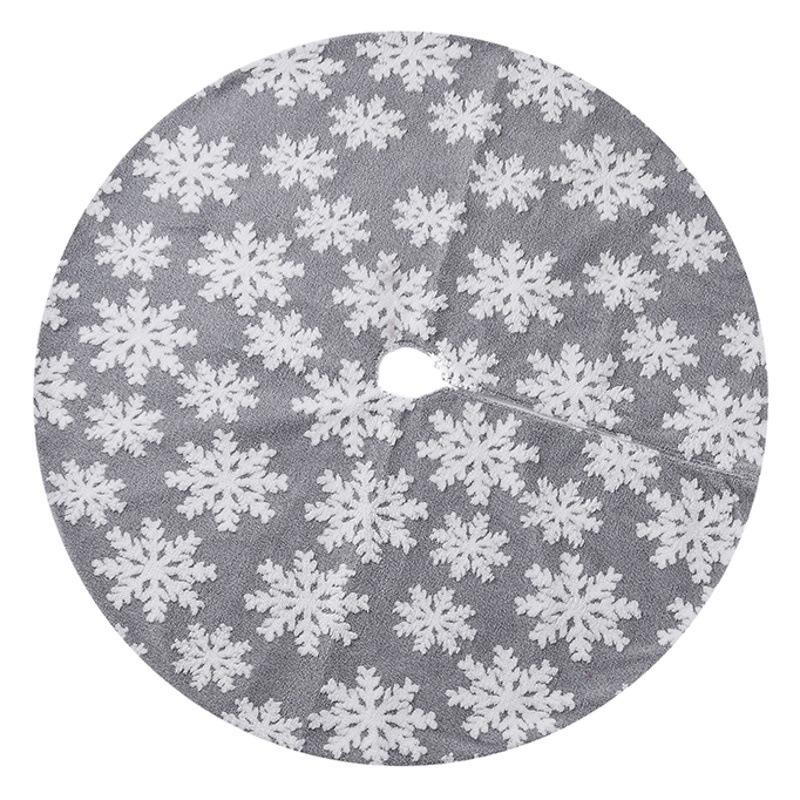 Hong Kong amor transfronterizo Jacquard de Navidad copo de nieve falda de árbol de Navidad de felpa delantal inferior fiesta decoración suministros