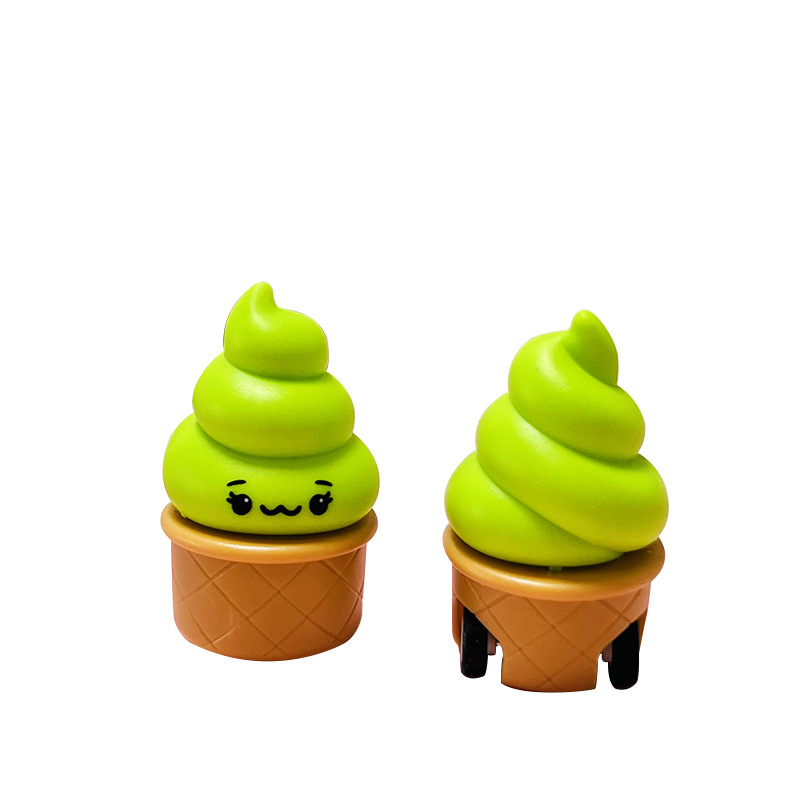 Lindo cono de helado lindo dibujos animados Tire hacia atrás coche pequeño juguete inercia Tire hacia atrás coche kindergarten regalo