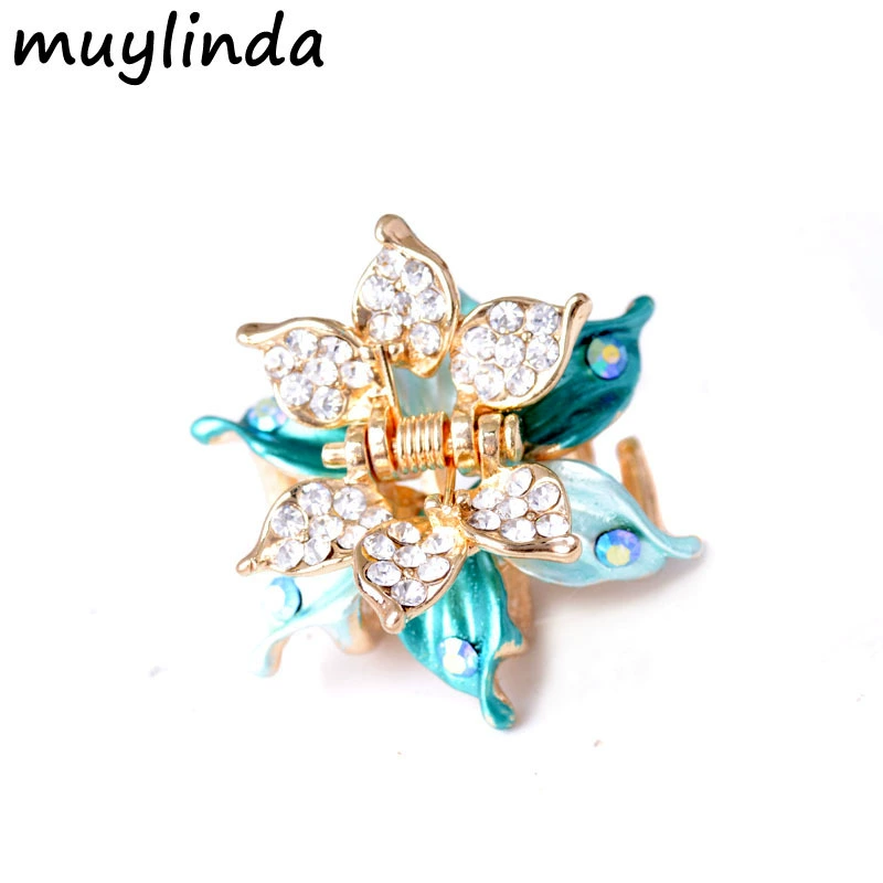 Retro hair accessory, painted crab pin, bangs, hairgrip