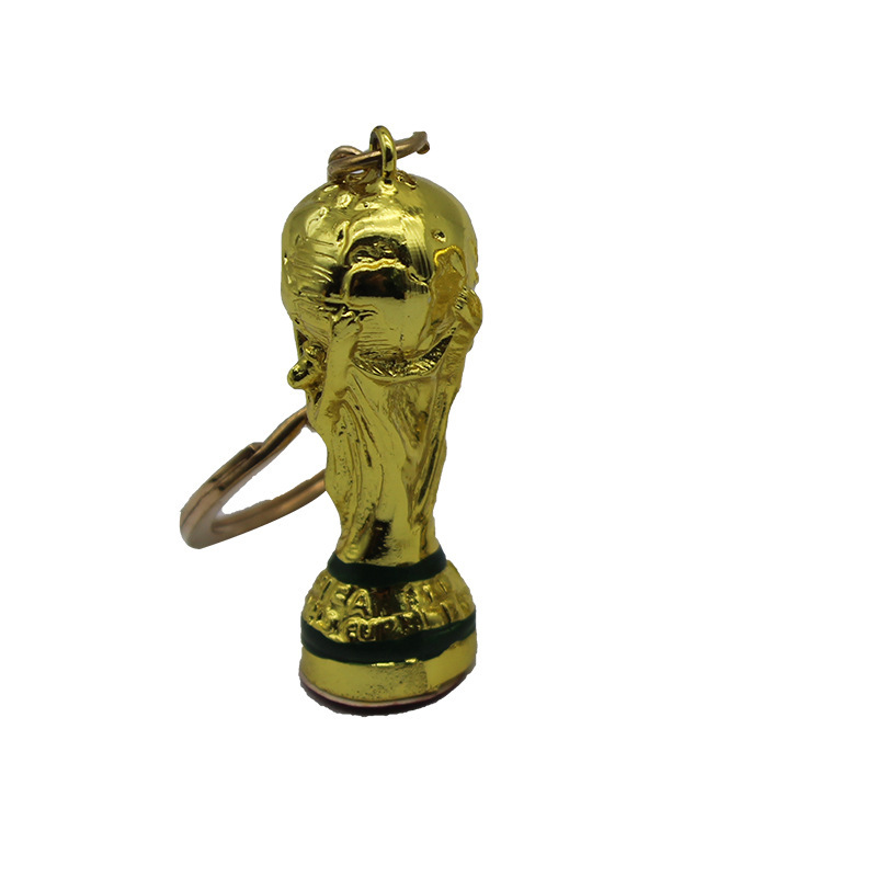 2022 Copa del Mundo Hércules taza llavero pequeño colgante regalo fútbol trofeo colgando partes Copa del Mundo ventiladores suministros