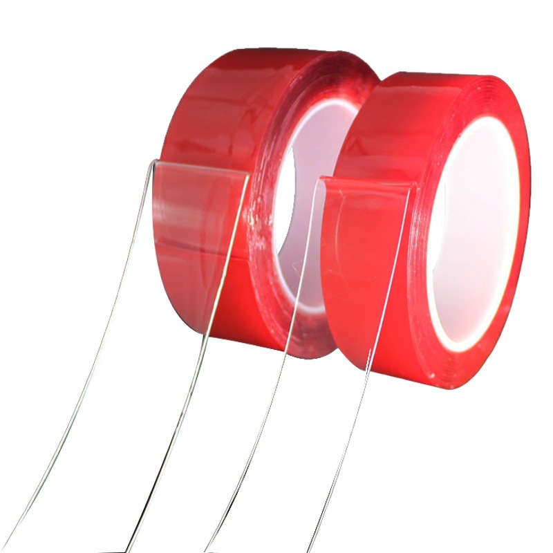 Alta viscosidad sin costura gancho acrílico cinta de doble cara impermeable transparente resistente a altas temperaturas ronda dispensación nano cinta mágica