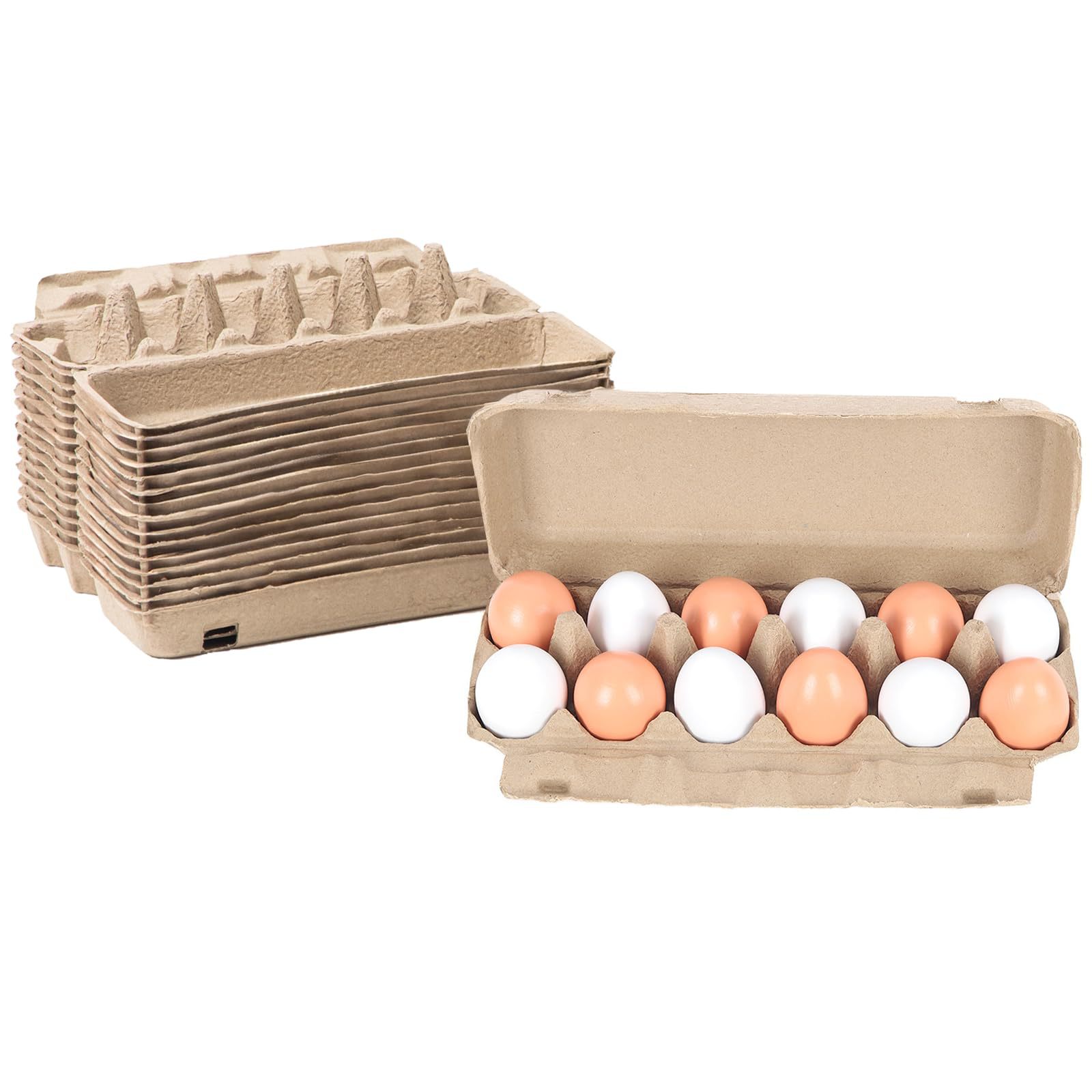 Paper pulp egg tray is shock-absorbing and reusable, suitable for storing fresh eggs