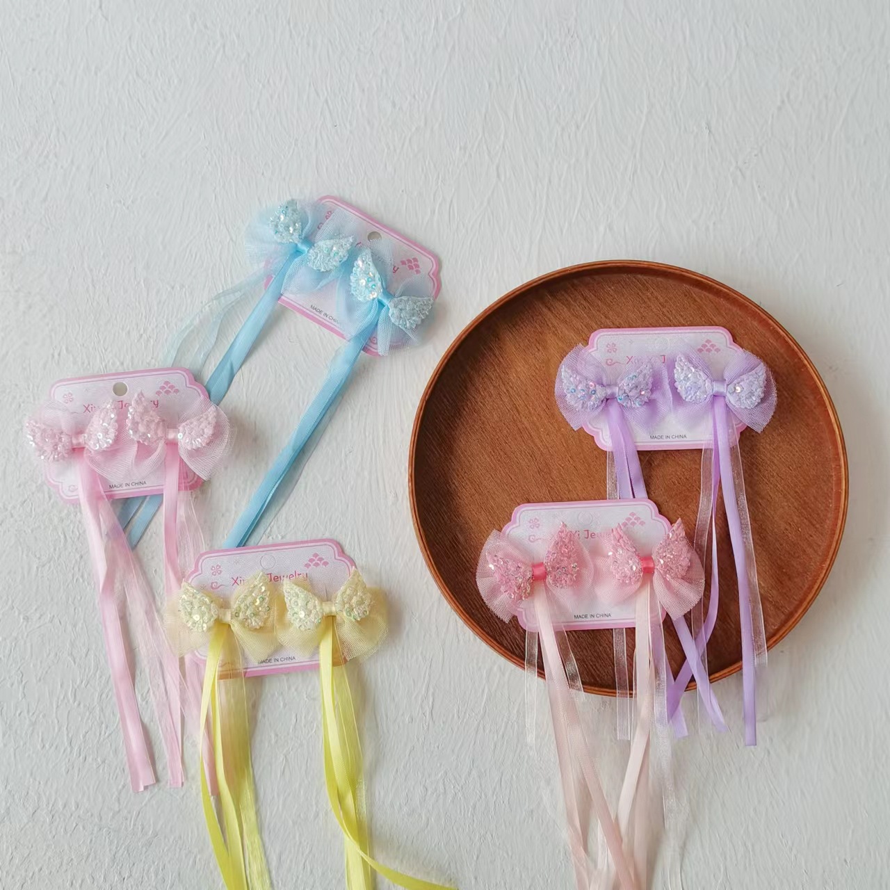 Niños Hanfu clip para el cabello niñas antiguo clip para el cabello niños Tang clip para el cabello bebé arco flotante adornamiento para el cabello dulce