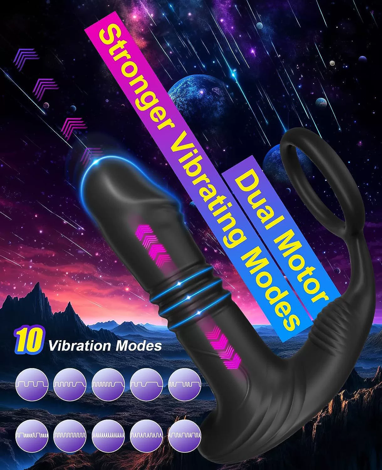 Телескопический массажер простаты с беспроводным пультом дистанционного управления, анальная пробка‑вибратор, взрослые секс‑игрушки