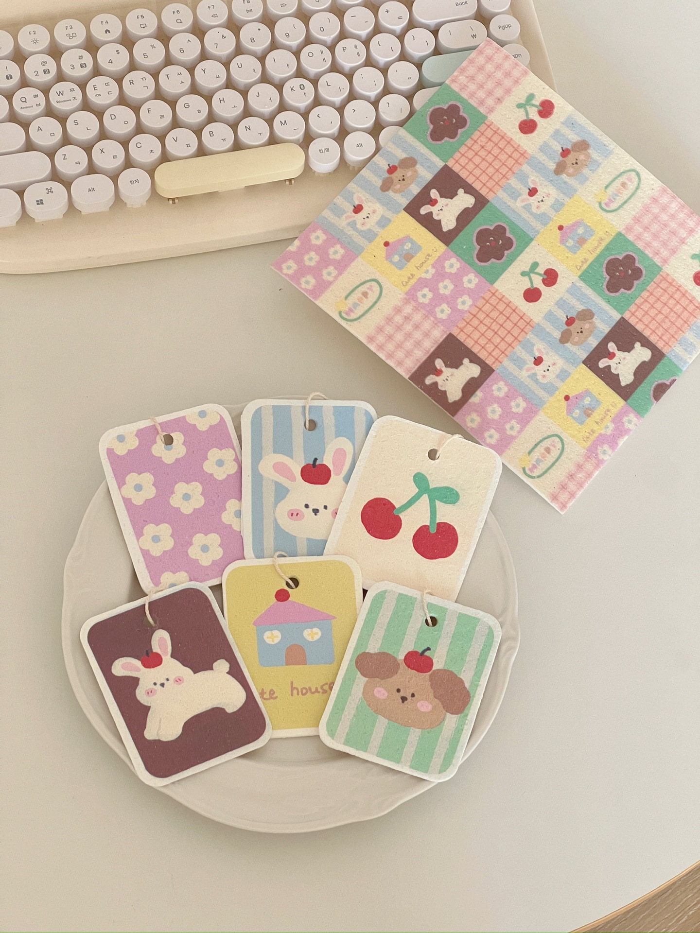 7g Weight Cleaning Cloths Kitchen and drinking utensils 1 Piece Quantity wood fiber Material Animal Pattern Unisex Gender Cute Style Cute Animal Wood Fiber Cleaning Cloths 1 Piece 8