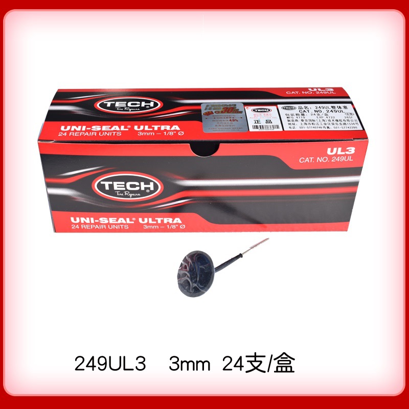 Parches de reparación de neumáticos Tektronix al por mayor, tipo hongo, 236 tapones de presión de 3/4.5/6/8mm para reparación de neumáticos de coche y cámaras de aire.