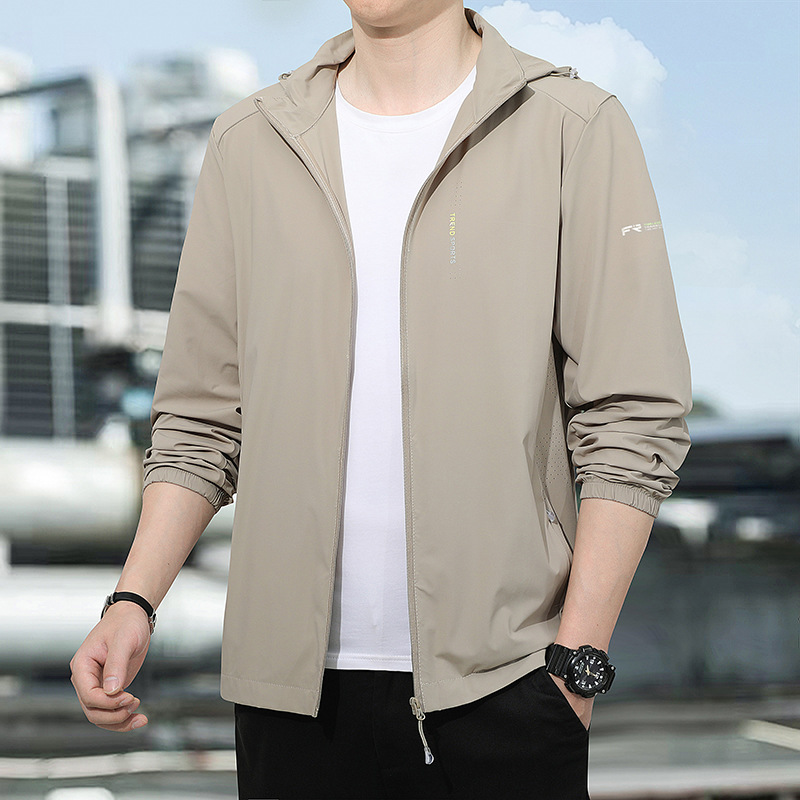 (Cross-border trading), (Wholesale), men's summer light and thin sun protection clothing, silk quick dry jacket, breathable sun protection cream, for middle age 2