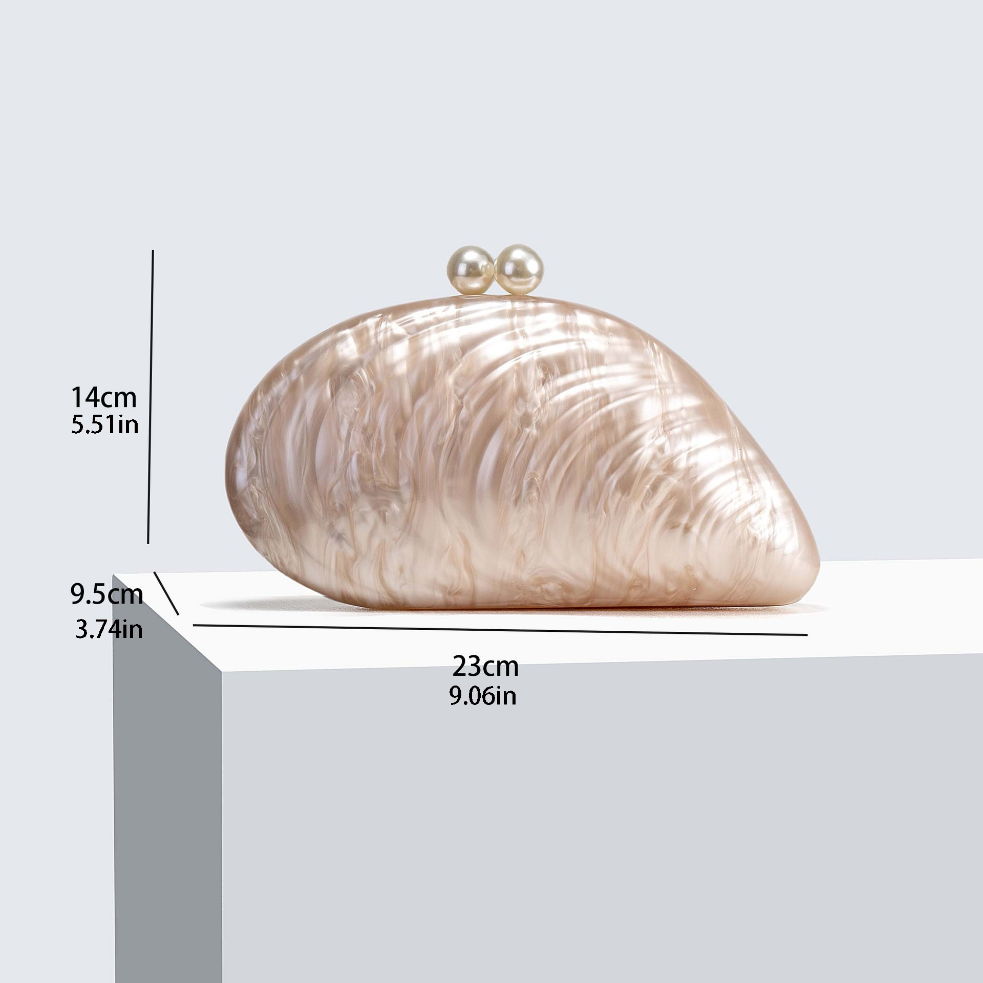 Women's New Acrylic Pressed Evening Bag - Single Shoulder Crossbody Wedding Banquet Clutch Chain Bag - Thumbnail 3