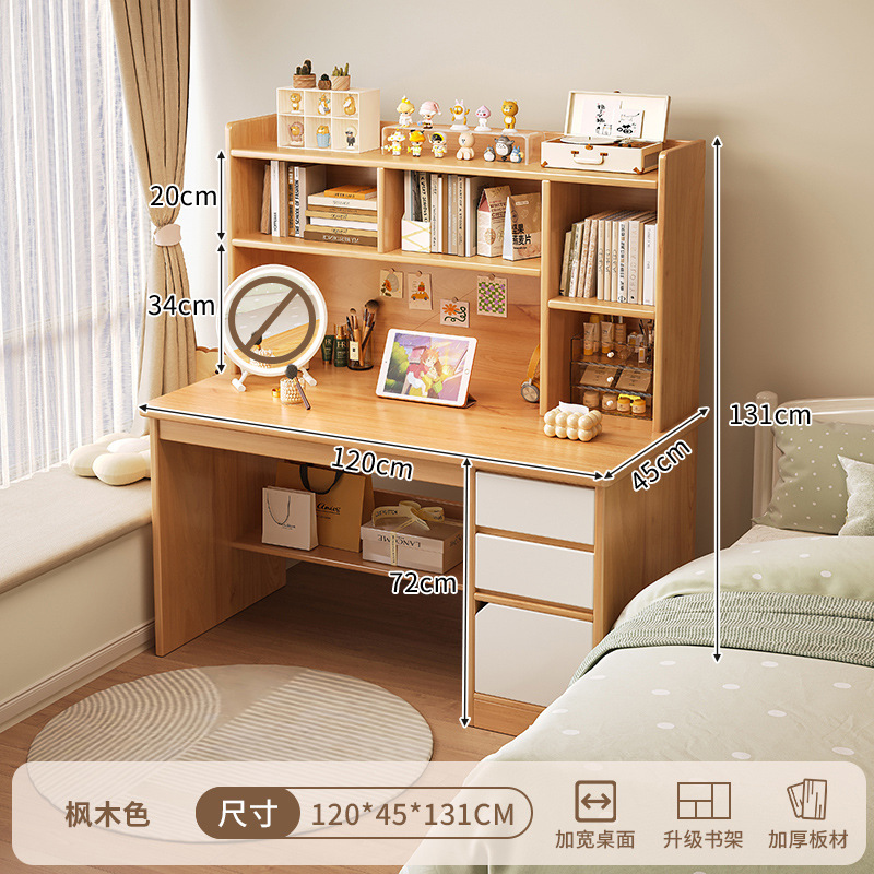Escritorio dos en uno, escritorio de maquillaje, escritorio de computadora, tocador, dormitorio todo en uno, moderno y simple 2024 nuevo almacenamiento image 13