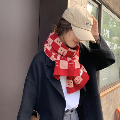 ins围巾 2022冬季新款保暖时尚百搭甜美显白围脖韩版针织毛线围巾