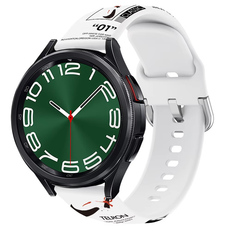 Suitable for Huawei GT3 smartwatches, waterproof silicone watch band, Samsung Galaxy Watch7, trendy printed 20mm wristband Suitable for Huawei GT3 smartwatches, waterproof silicone watch band, Samsung Galaxy Watch7, trendy printed 20mm wristband
