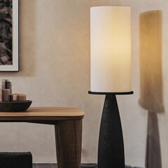 中古風フロアライトリビングルーム高級感軽豪華芸術創意寝室ランプ寂風立式布芸雰囲気ランプ