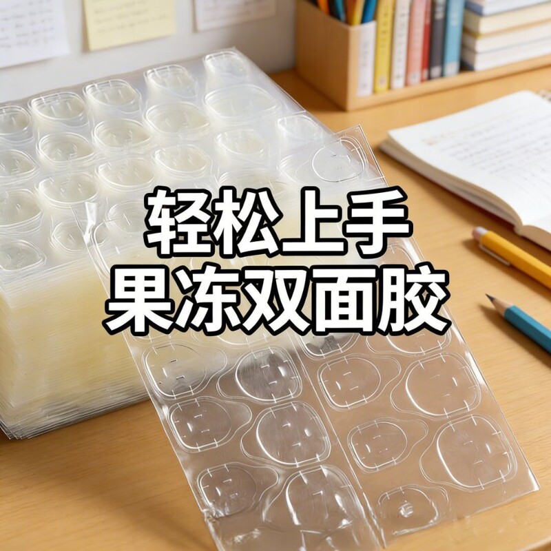Jelly Glue Nail Stickers for Wearable Nails, Transparent Strong Adhesive Nail Patches for Kids, Super Sticky