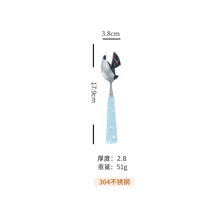 304ステンレスナイフフォークスプーン4点セット高颜値チーズ柄洋食食器家庭用ステーキナイフフォークデザートスプーン|undefined
