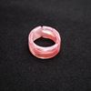 Adjustable retro brand acrylic marble design ring, set, trend of season