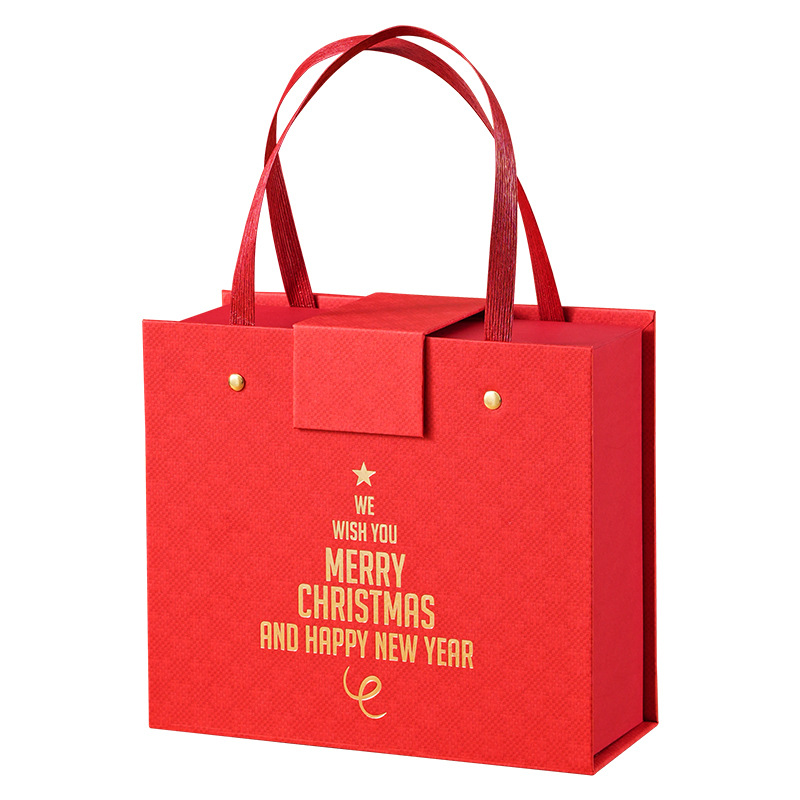 2025 en stock caja de regalo de mano festiva roja Nochebuena de manzana taza bufandas caja de regalo caja de estampado image 6