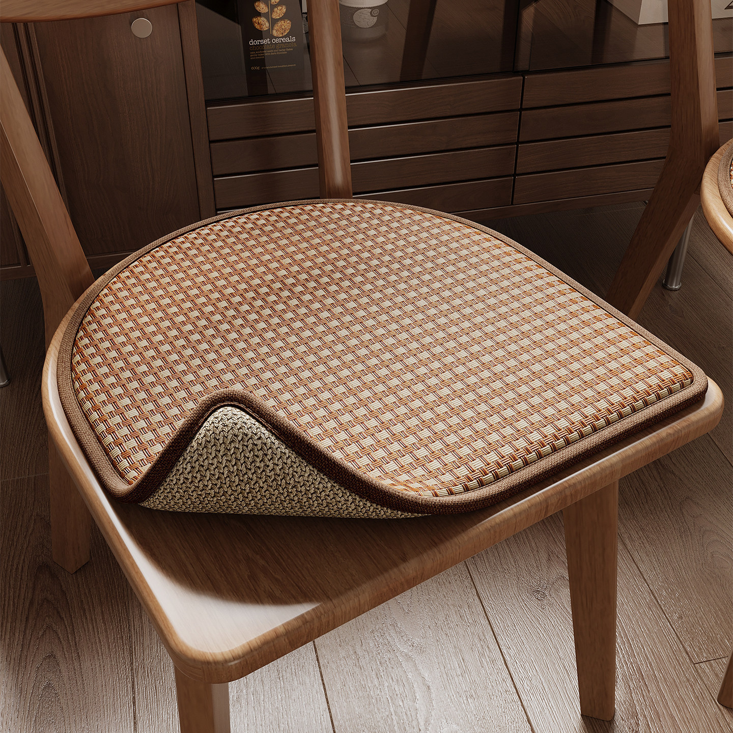 Cojín de silla de comedor chino de doble cara cojín de silla de madera roja cojín de esponja gruesa cojín de silla de madera maciza cojín de asiento de cojín