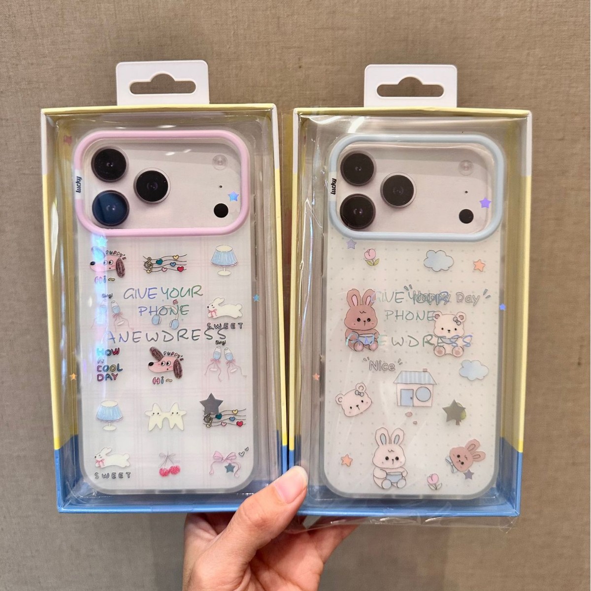Skin-Friendly Cartoon Phone Case Suitable for iPhone 17 Pro Max Series and Huawei Mate 80 Pro, Cute and Fresh Style