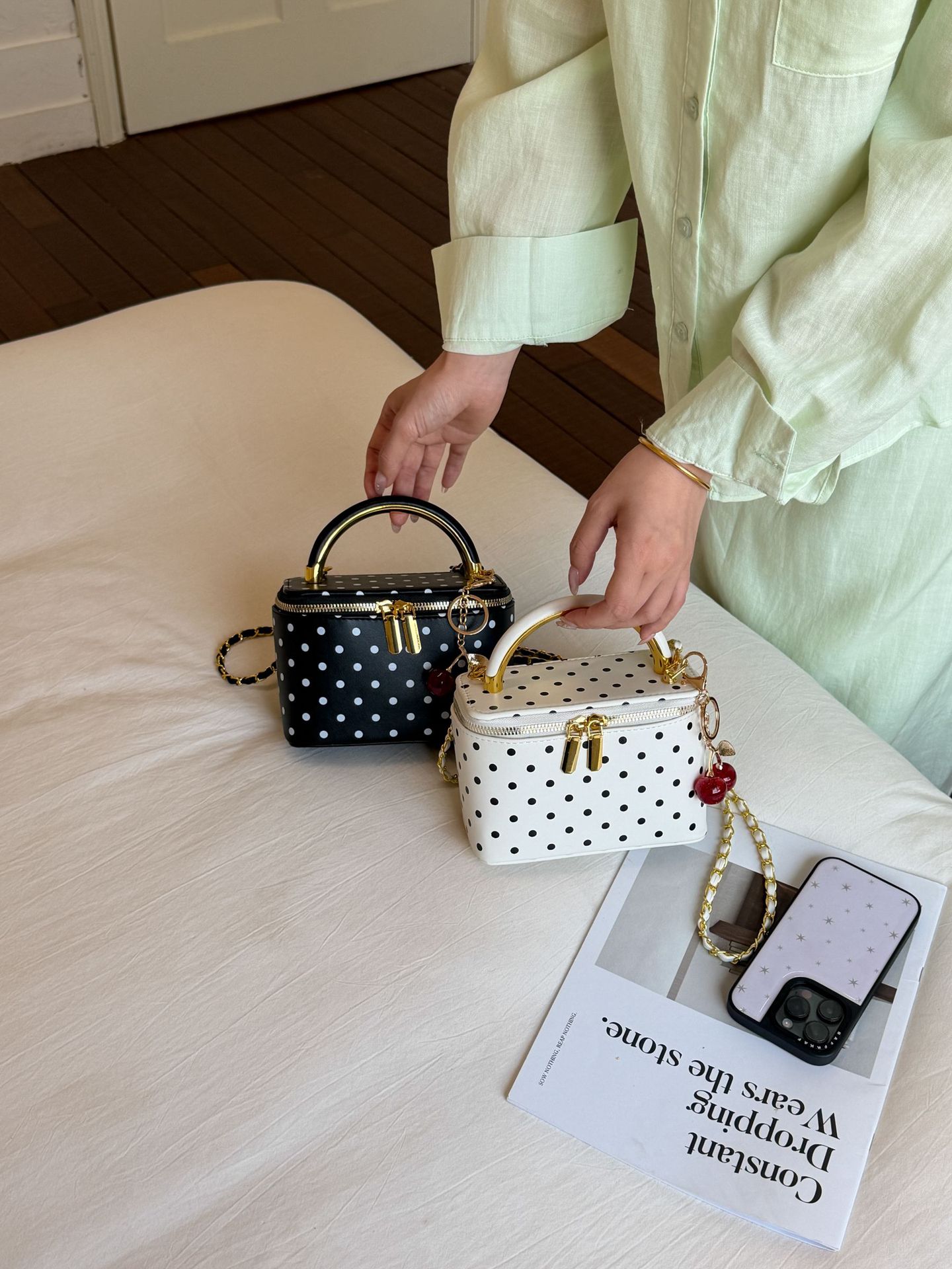 Verano sensación de ondas pequeñas bolsos de mano de moda nueva bolsa de moda bolsos de cadena caja pequeña bolsa cuadrada image 1