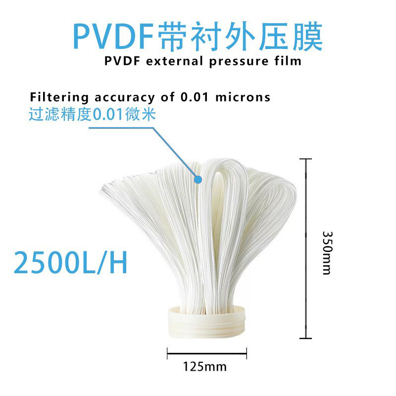 2500L versión mejorada (película reforzada PVDF) elemento filtrante horizontal