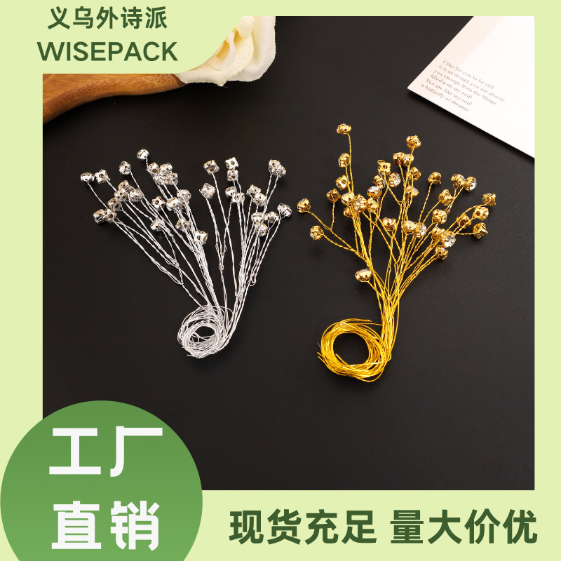 Comercio exterior transfronterizo oro y plata de diamante de oro y plata inserción de flores de pecho hechas a mano decoración de boda accesorios de alambre diy