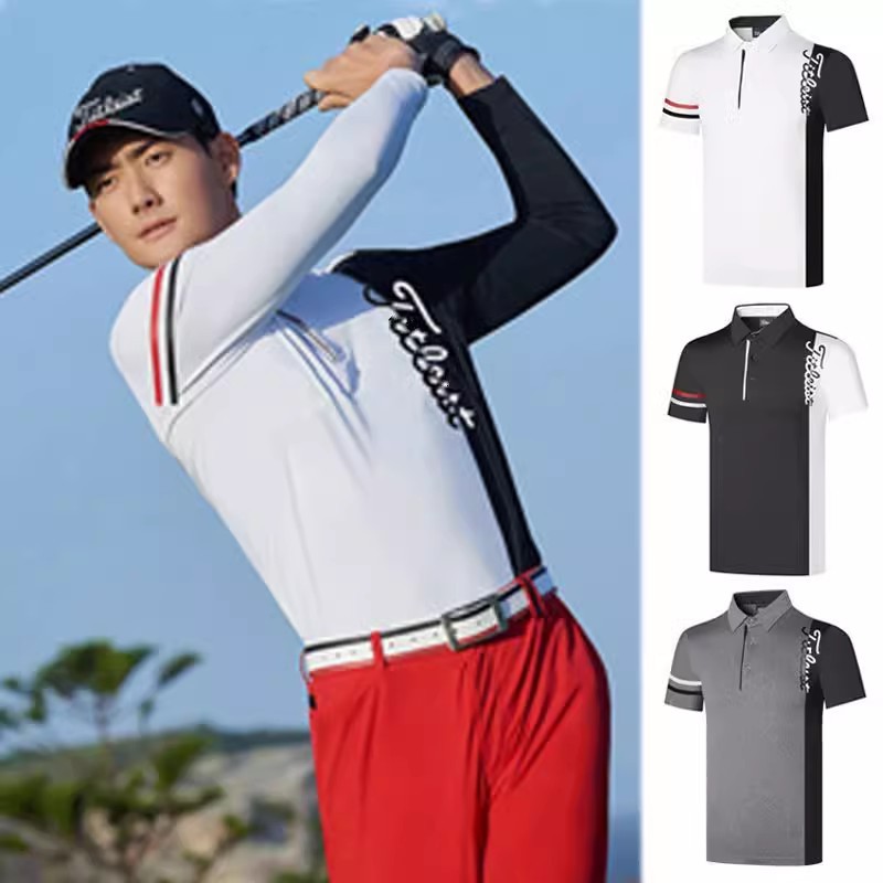 TIT Golf Clothing Men's Short-sleeved Men's Elastic Breathable Golf Men's Clothing POLO Shirt Men's Top Men's Clothes