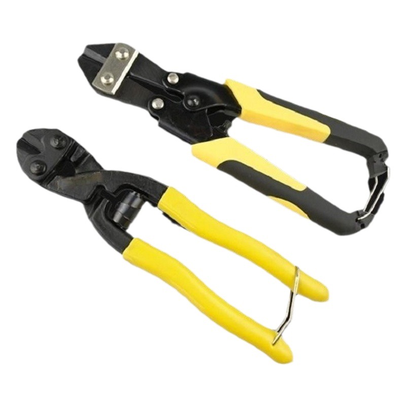 Fábrica al por mayor de grado industrial pequeña pistola de acero alicates de corte mini ahorro de mano de obra alicates fuertes alicates de alambre de 8 pulgadas cizalla de acero