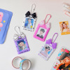 Brand cartoon card holder with bow, keychain, backpack accessory, Korean style, 2inch