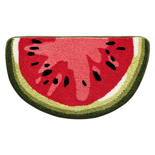 Japanese and Korean minimalist fruit bathroom mat, half-round absorbent rug, toilet anti-slip mat, door foot mat