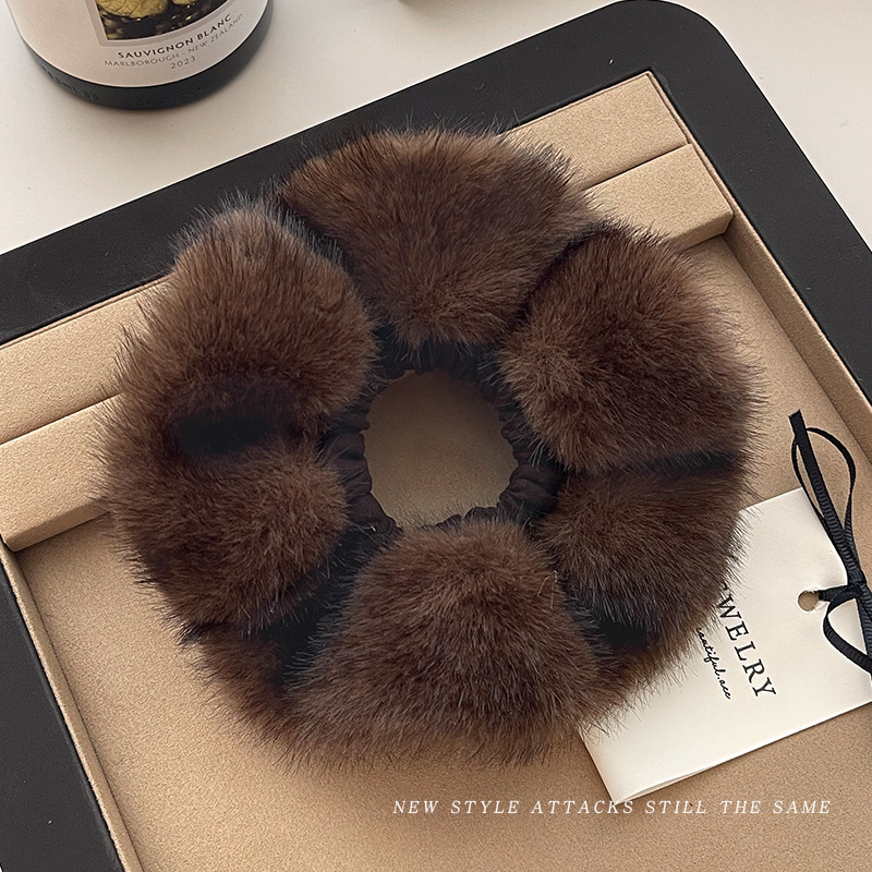 Anillo de cabello de intestino grande coreano para mujeres de alto nivel toallas cuadradas cuerdas de cabello de alta elasticidad y elásticas duraderas flojas flojas