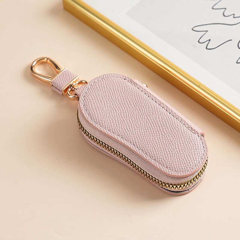 Bolsa de llaves pu transfronterizas para hombres de color sólido estilo coreano para hombres y mujeres bolsas de llaves de automóviles universales