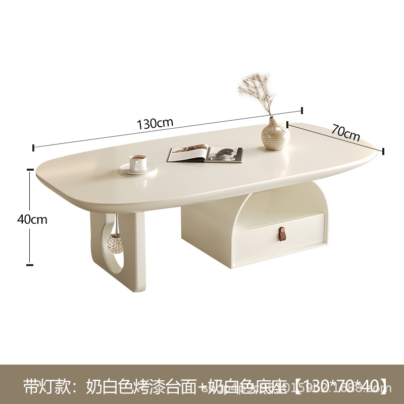Italiano Medieval Silencioso Viento con lámpara mesa de té sala de estar minimalista pequeño tipo de lujo ligero de alto nivel de sensación de mesa de té creativa doméstica