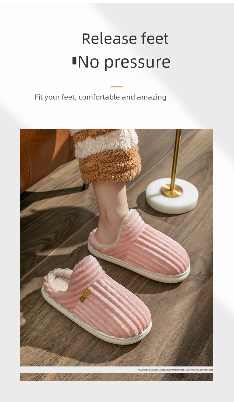 Warm Cotton Slippers For Couples Winter Indoor Moon Wool Shoes_voghion.com