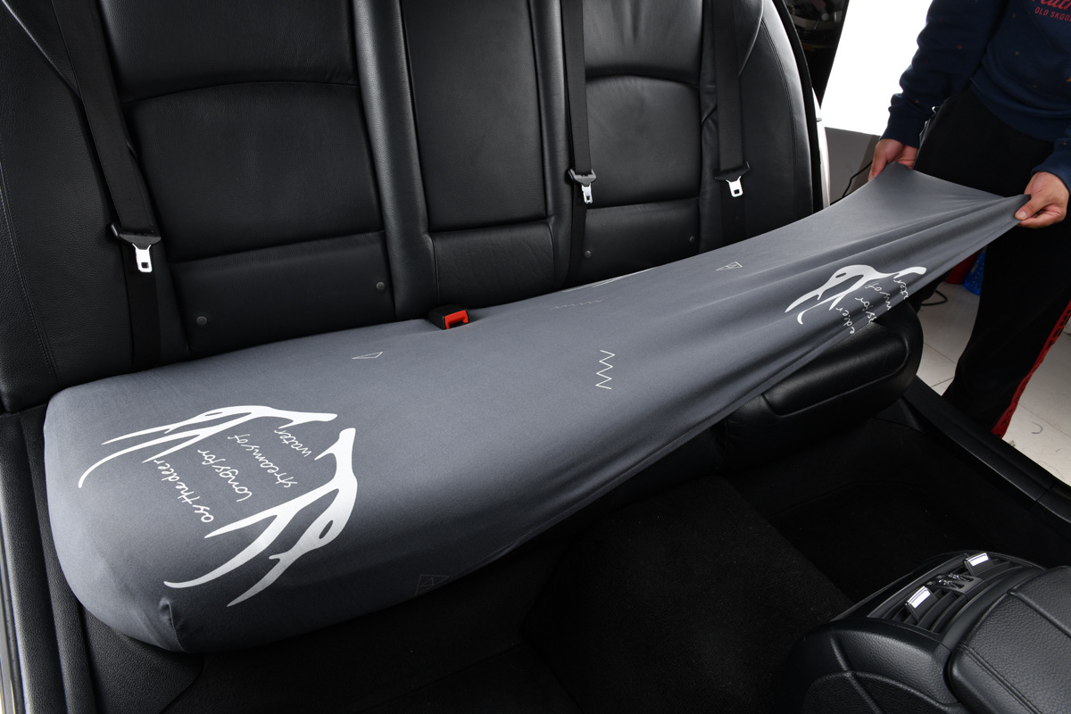 Elastic universal car seat cover, rear split-type waterproof seat cushion cover, backrest cover, headrest cover, simple elastic design