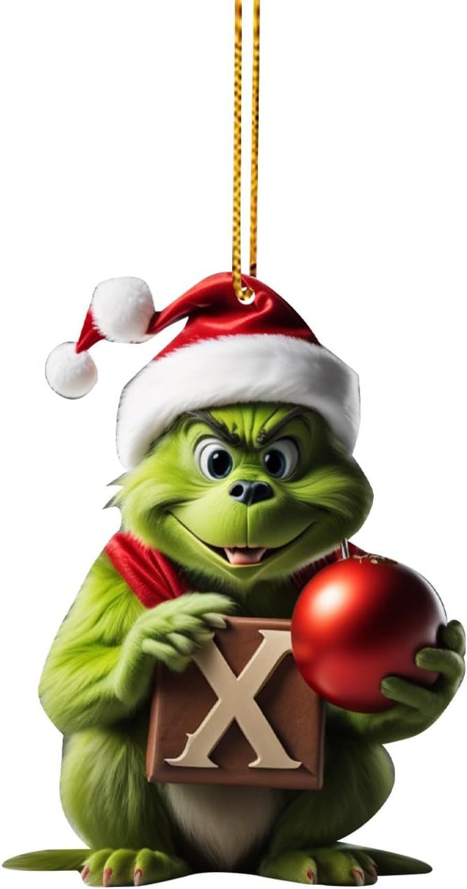Amazon Grinch carta decoración de Navidad árbol de Navidad ornamento colgante ornamento