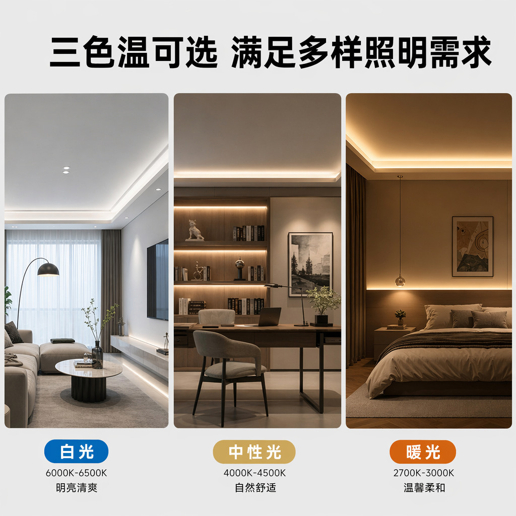 COB LED Strip Light Driver-Free Power Supply High Voltage 220V LED Home Decoration Ceiling ROHS Cross-Border Direct Plug Ready-to-Use Luminous Light Strip