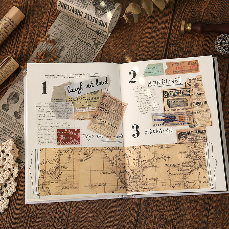 Crepúsculo y cinta de papel, cinta de estilo gótico de bricolaje, serie de maquillaje retro, 11 modelos