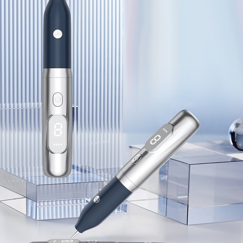 美容院のあざのペンの電動家庭用の小さい白いあざの器具のペンはぶちのペンの赤い青い光の液晶のあざのペンの美容器を取り除きます。|undefined