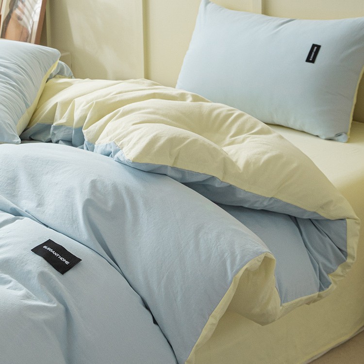 ins algodón puro cuatro piezas simple bordado sábanas de algodón cubierta de colcha de tres piezas para una sola persona 2025 nueva ropa de cama