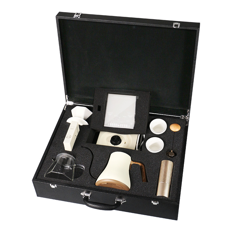 Sphinx set de cafetera de agua de mano, caja de cuero, caja de agua de mano, caja de agua de mano