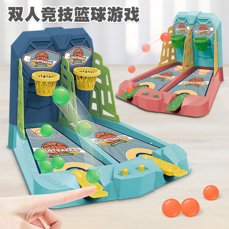 Small basketball fighting board game for double