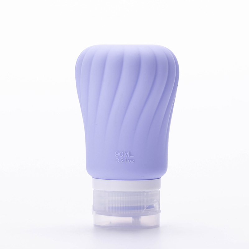 Viaje de silicona botella de 60ml 90ml gran capacidad conjunto de presión a prueba de fugas botella de almacenamiento de cosméticos nueva
