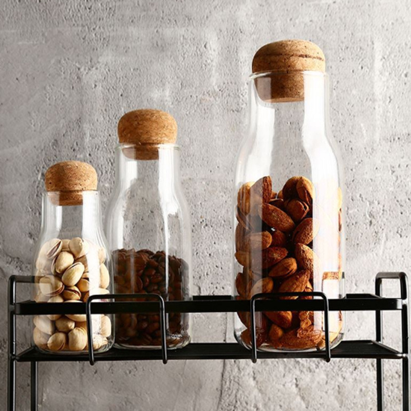 高硼硅玻璃密封罐茶叶罐透明玻璃储物罐糖果罐收纳储物罐玻璃制品