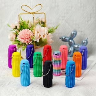 Cross-Border Spiky Grippie Stim Keychain Portable Fingertip Stress Relief Massage Keychain 3D Printing