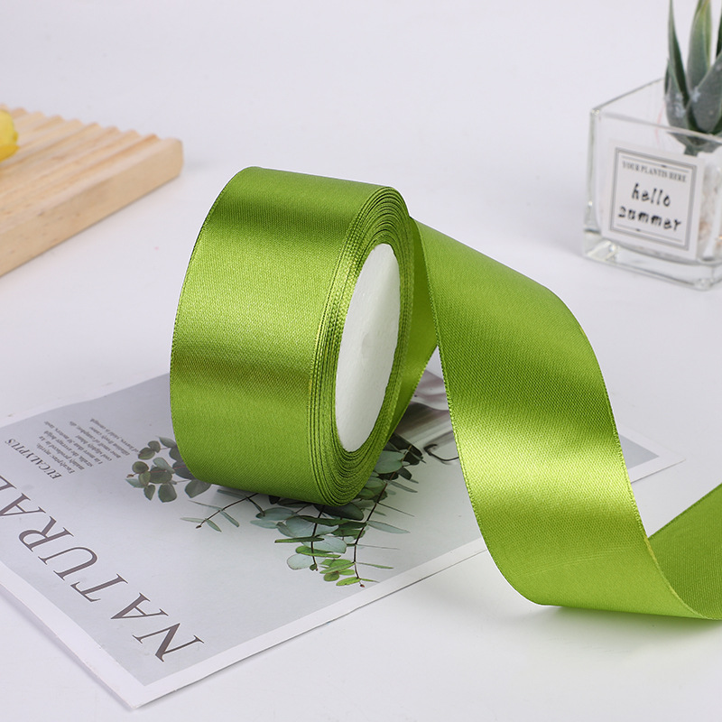 Cinta de poliéster de color de 5cm Diy decoración de boda, ramo de cinta, embalaje de regalo, cinta de cinta, fábrica de cinta al por mayor