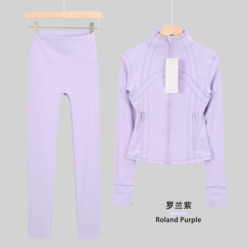 Lululacie chaqueta de cuello corto de nueve puntos chaqueta deportiva DF chaqueta chaqueta chaqueta de manga larga ropa de yoga de fitness para mujeres