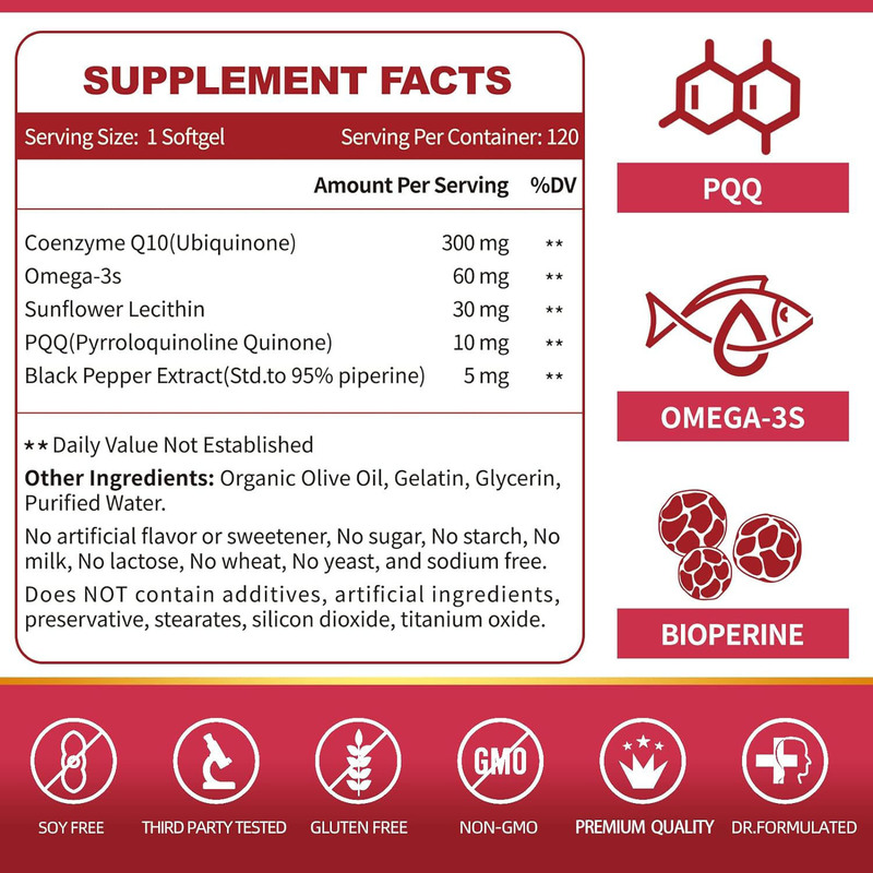 跨境电商 辅酶Q10软胶囊Coenzyme Q10 soft capsules工厂代加|undefined